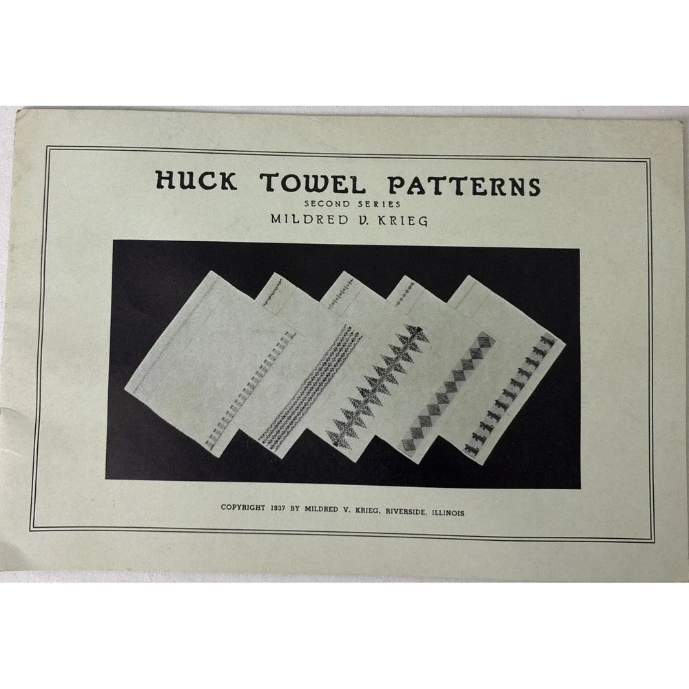 Set Of 3 Huck Towel Pattern Books Mildred V. Krieg 1936-1940